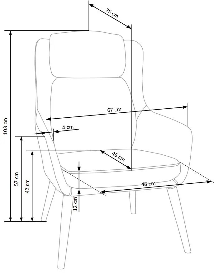 PURIO leisure chair, color: beige / brown DIOMMI V-CH-PURIO-FOT-BRĄZOWY