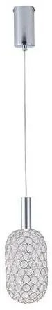 Κρεμαστό Φωτιστικό Οροφής LED 6,3W Οβάλ Arte Illumina Perforato Eurolamp-144-15066-Χρώμιο 144-15066