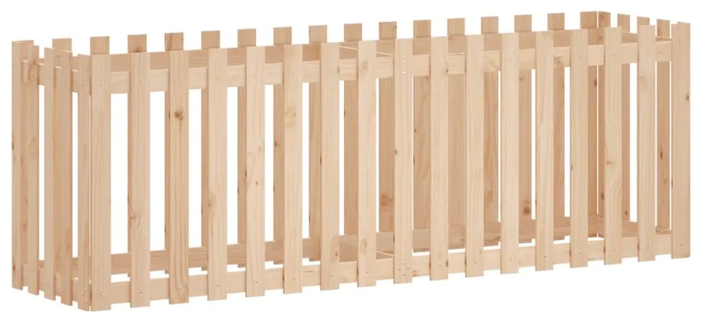 vidaXL Ζαρντινιέρα Υπερυψωμένη Σχ Φράχτη 200 x 50 x 70 εκ. Μασίφ Πεύκο