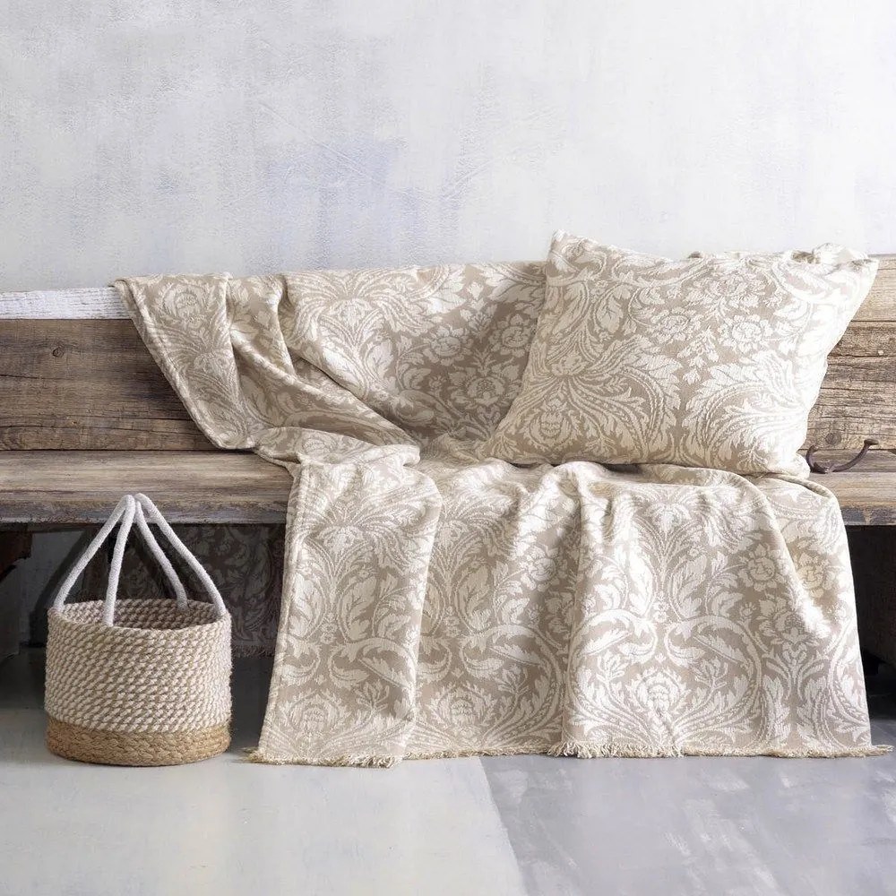 Ριχτάρι Vilano Ecru-Beige Ρυθμός Τετραθέσιο 180x330cm Chenille,Cotton,Polyester