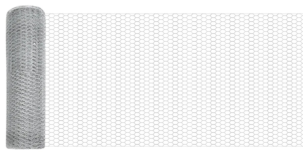 vidaXL Φence Hexagon 1x10 μ Γαλβανισμένο Ατσάλι