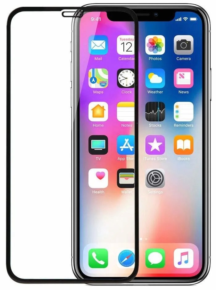 TechWave 5D Full Glue Tempered Glass for iPhone XR / 11 black