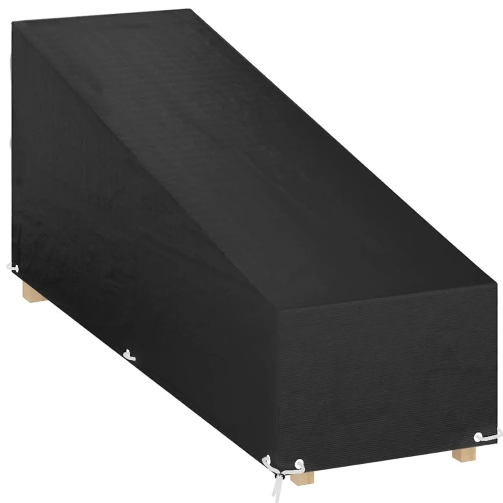 vidaXL Κάλυμμα Ξαπλώστρας με 12 Κρίκους 200x65x35/60 εκ. Πολυαιθυλένιο