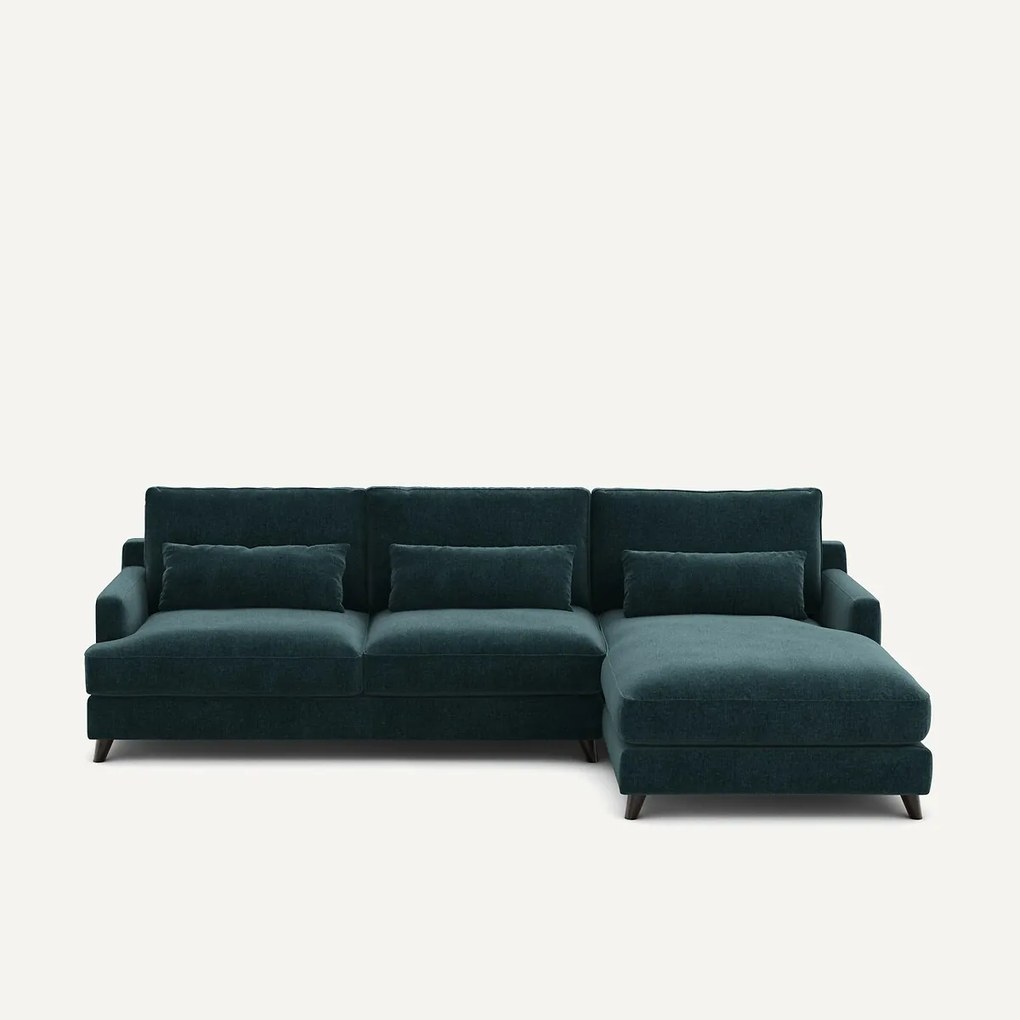 Γωνιακός καναπές από βελούδινο chenille, Alwine