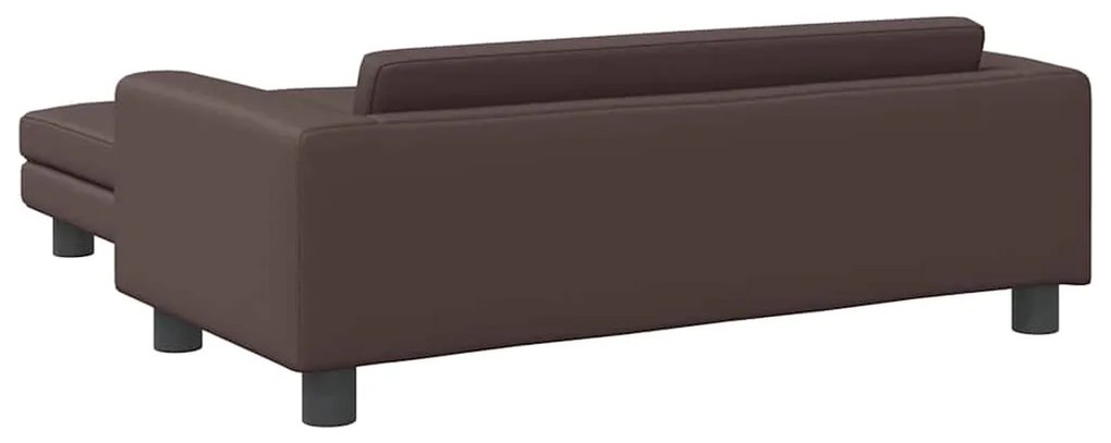vidaXL Κρεβάτι Σκύλου με Προέκταση Καφέ 100x50x30 εκ. Συνθετικό Δέρμα