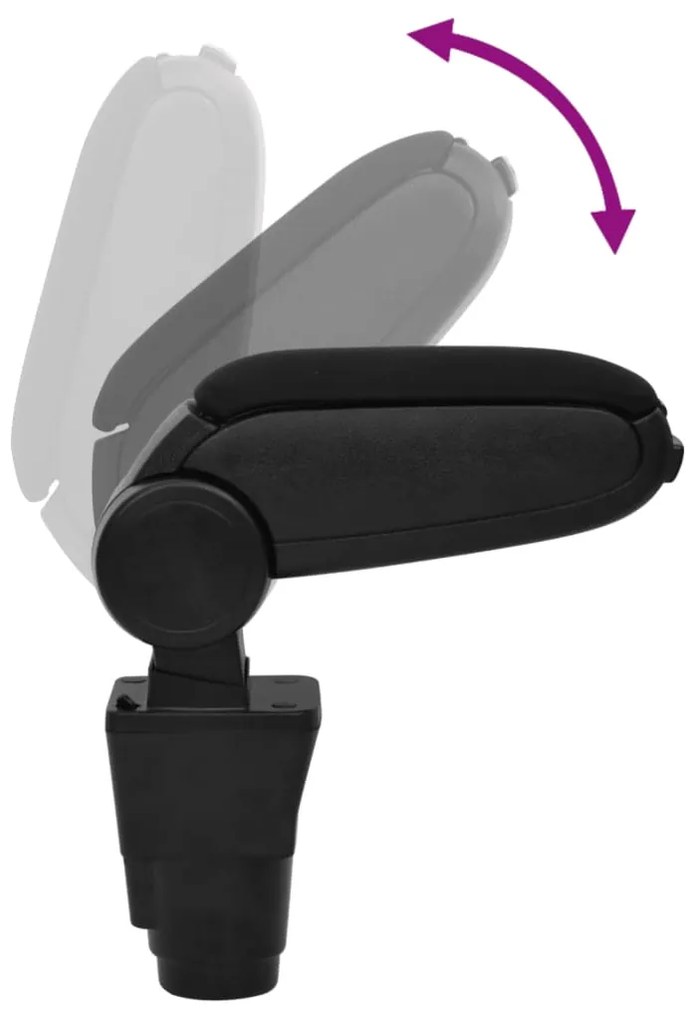 vidaXL Τεμπέλης Αυτοκινήτου Μαύρος 13 x 32,5 x (24-51,5) εκ. από ABS