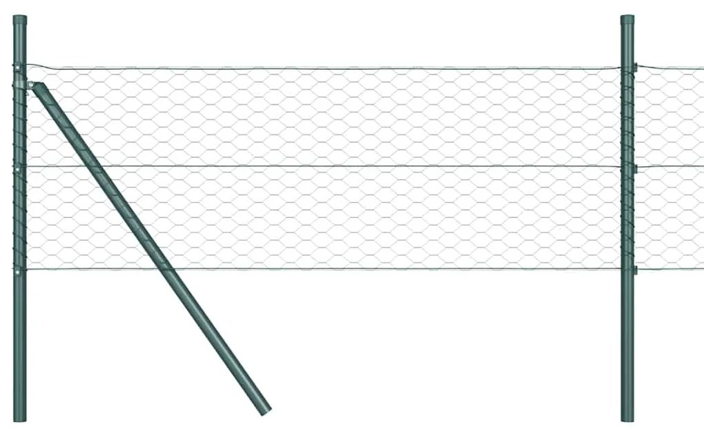 vidaXL Εξάγωνος Φράκτης Πράσινος 0.4x100m, Χάλυβας
