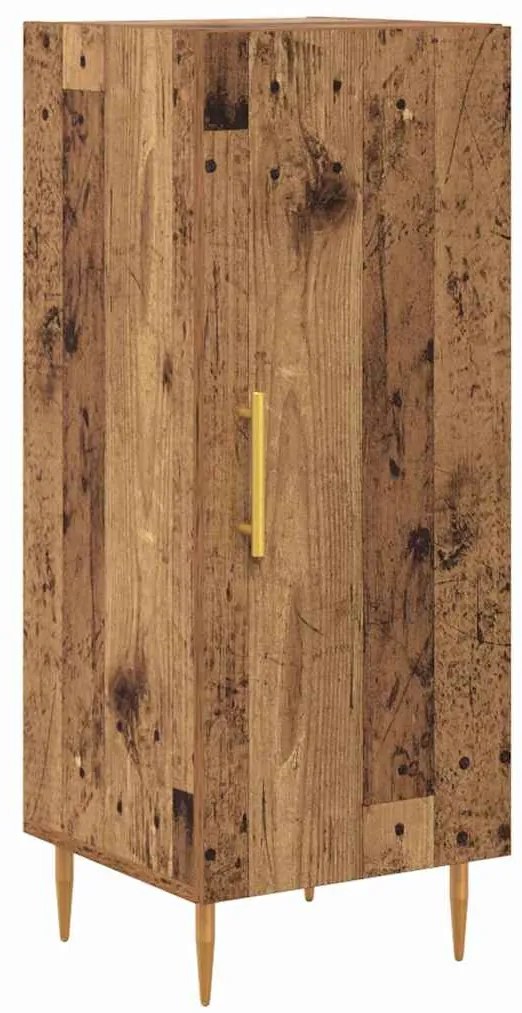 vidaXL Highboard 2 pcs Παλιό Ξύλο Γυαλί