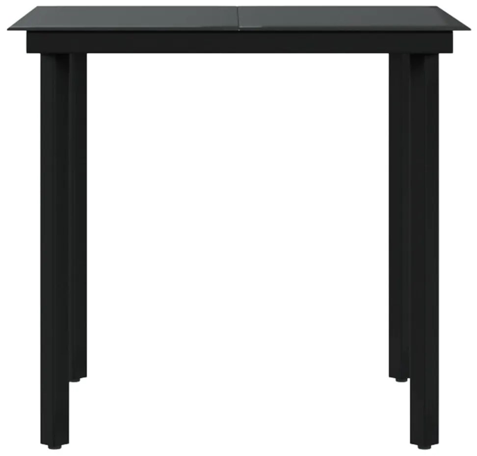 vidaXL Σετ Τραπεζαρίας Κήπου 3 Τεμαχίων Μαύρο με Μαξιλάρια