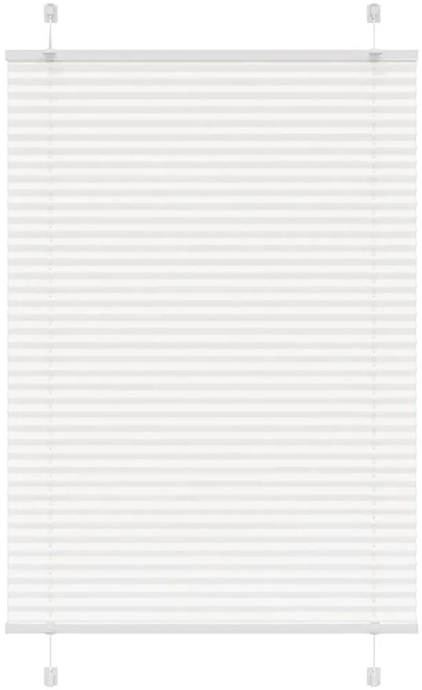 vidaXL Πλισέ περσίδα Λευκό 100x150 cm Πλάτος υφάσματος 99,4 cm