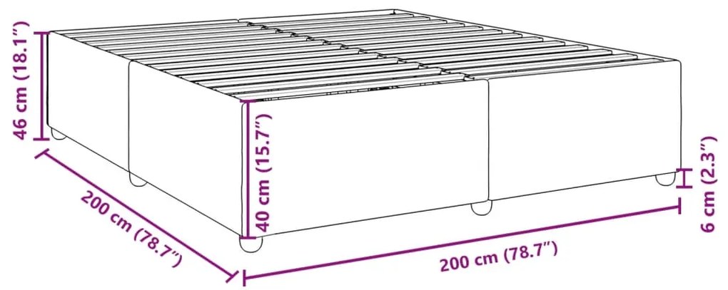 ΣΚΕΛΕΤΟΣ ΚΡΕΒΑΤΙΟΥ ΧΩΡΙΣ ΣΤΡΩΜΑ TAUPE 200X200 ΕΚ.ΥΦΑΣΜΑΤΙΝΟ 3284761