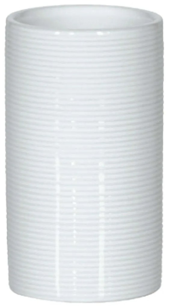 Ποτήρι Tube Ribbed 03211.004 White Spirella Ceramic