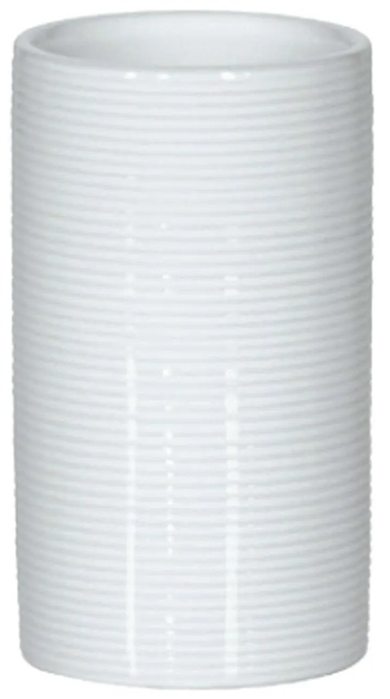 Ποτήρι Tube Ribbed 03211.004 White Spirella Κεραμικό