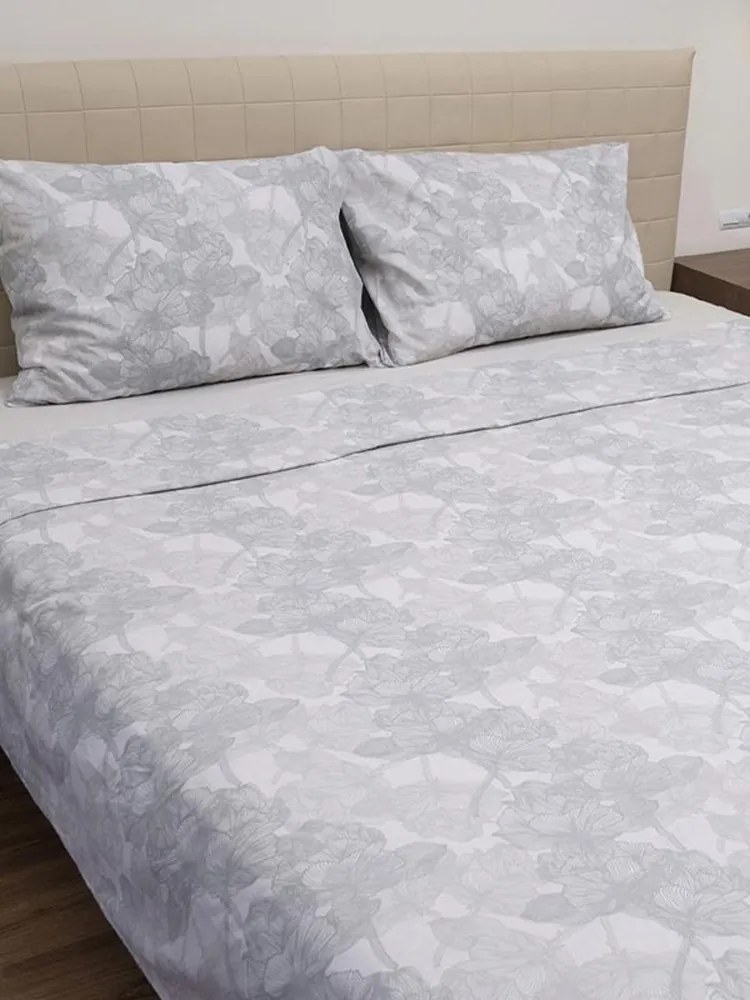 Σεντόνια Υπέρδιπλα 235x270 Σετ 4 Τεμ. Sunshine Cotton Feelings 2032 Grey