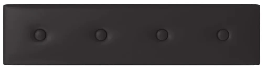 vidaXL Πάνελ Τοίχου 12 τεμ. Μαύρα 60x15 εκ. 1,08 μ² Συνθετικό Δέρμα