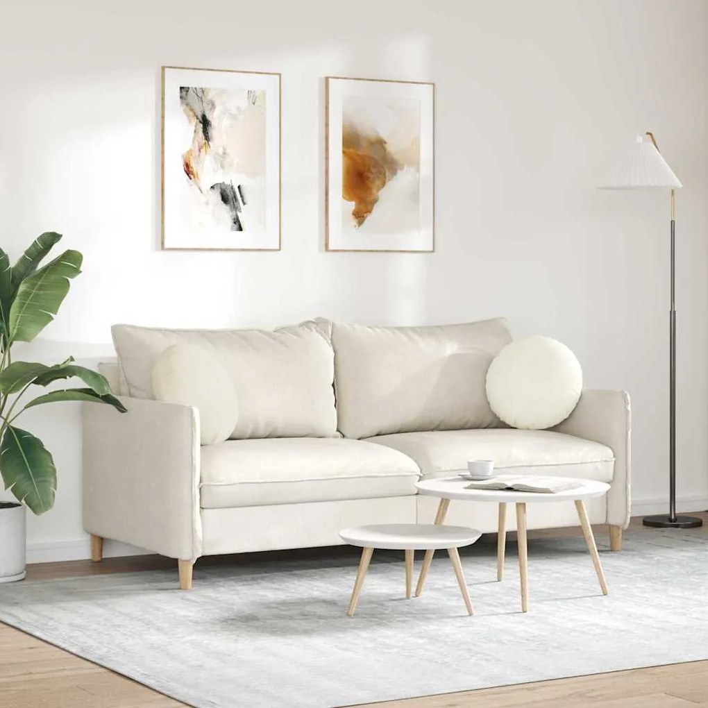 vidaXL Μαξιλάρια καθισμάτων 2 pcs Κρεμ Ø 40 x 13 εκ. Βελούδο