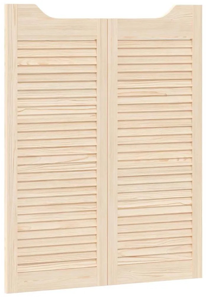 vidaXL Swing Doors Louvred Design 1-Pair 100x80 cm μασίφ ξύλο πεύκο