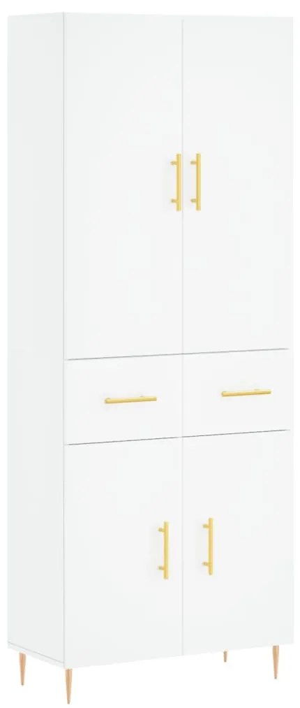 vidaXL Ντουλάπι Λευκό 69,5x34x180 εκ. από Επεξεργασμένο Ξύλο