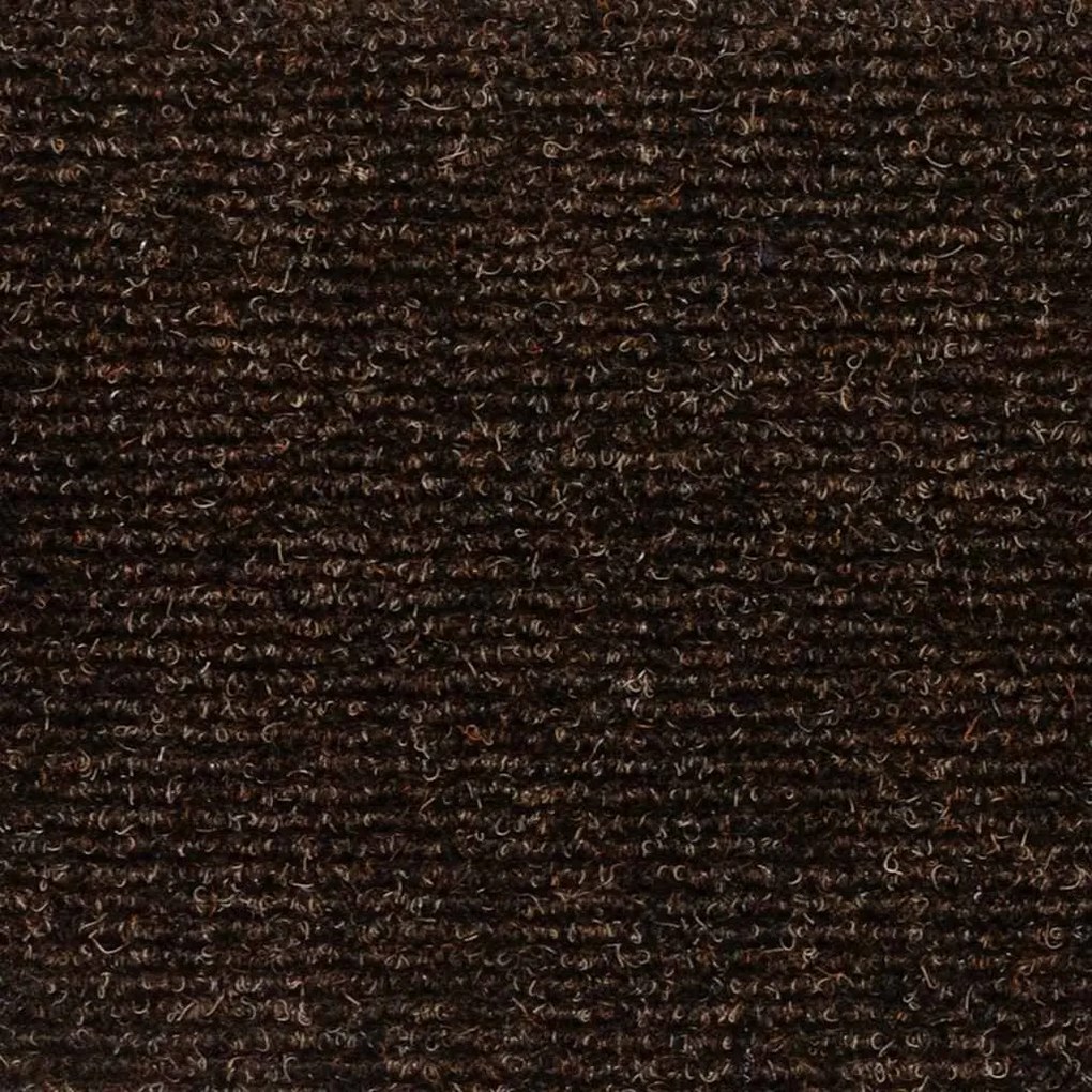 vidaXL Πατάκια Σκαλιών Αυτοκόλλητα 15 τεμ. Καφέ Ορθογώνια 76x20 εκ.