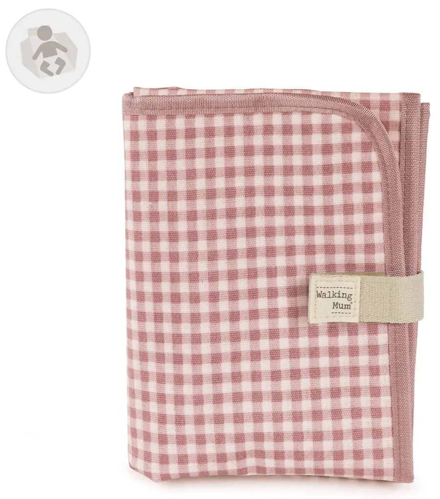 Αλλαξιέρα Ταξιδίου (33x66) Walking Mum I Love Vichy Pink