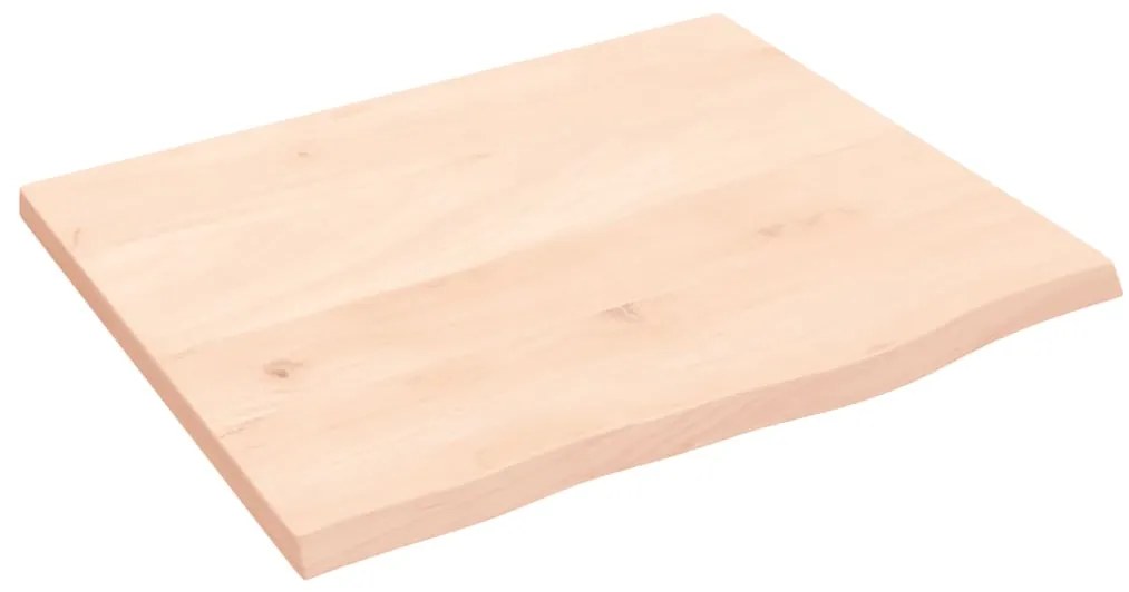 vidaXL Ράφι Τοίχου 60 x 50 x 2 εκ. από Ακατέργαστο Μασίφ Ξύλο Δρυός