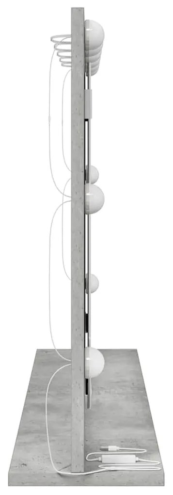 vidaXL Καθρέφτης τουαλέτας Ορθογώνιος Σκυρόδεμα Γκρι 80 x 55 x 18 εκ.