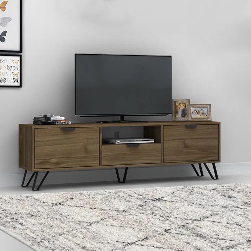 Megapap Έπιπλο Τηλεόρασης Jasmine Από Μελαμίνη Καρυδί 170x35x50εκ.