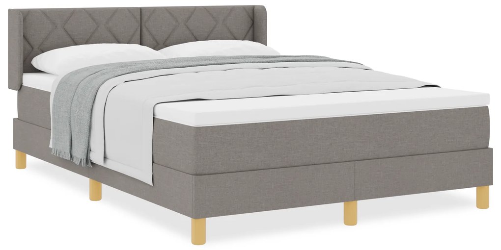 vidaXL Κρεβάτι με Σπαστό Στρώμα σε Ταμπά, 140 x 190 cm, Υφάσματος