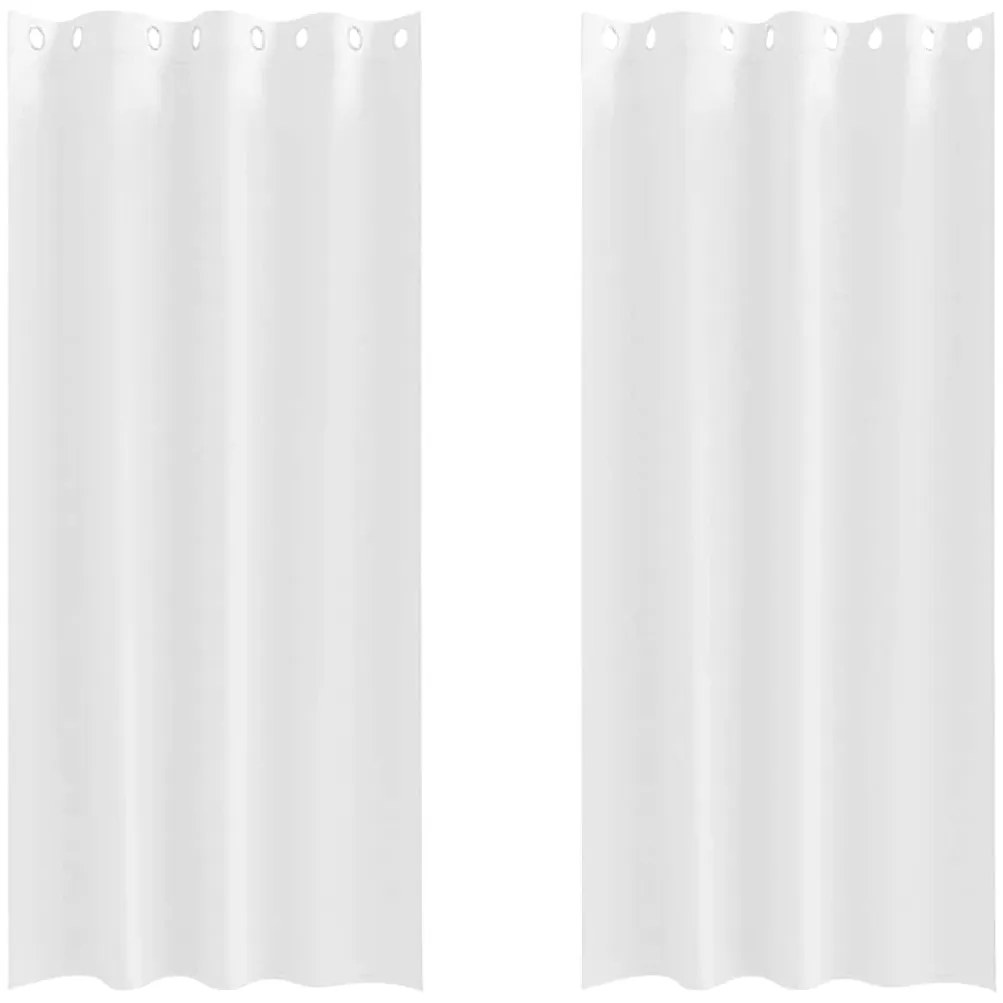 vidaXL Κουρτίνες 2 pcs Καθαρό Λευκό 260x140εκ. Πολυεστέρας