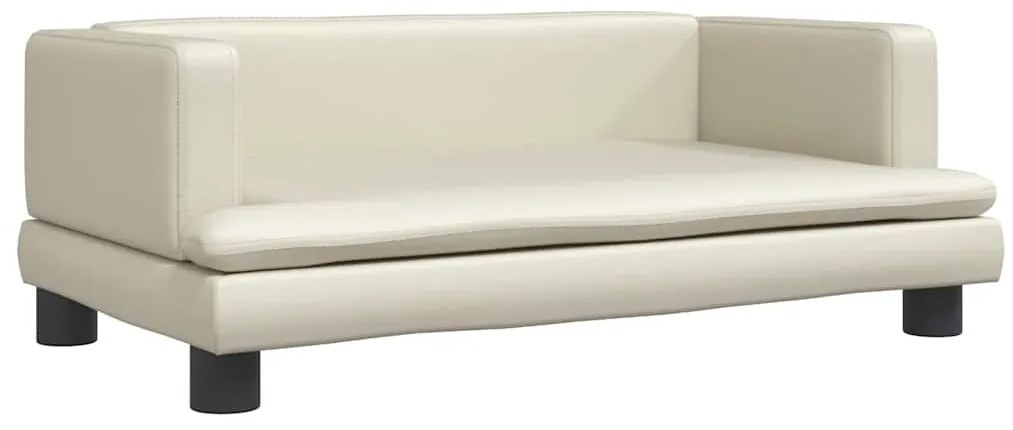 vidaXL Καναπές Παιδικός Κρεμ 80 x 45 x 30 εκ. από Συνθετικό Δέρμα