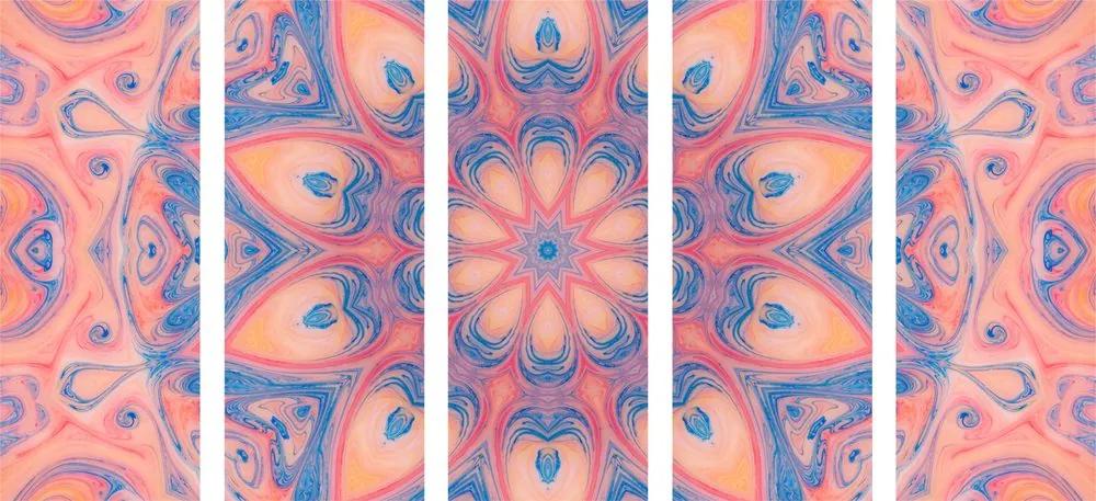 Υπνωτικό Mandala εικόνας 5 μερών - 100x50