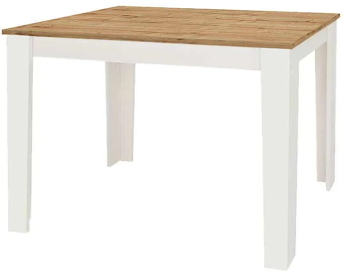 Τραπέζι μελαμίνης Darlen Megapap χρώμα λευκό - sapphire oak 110x72x74εκ.
