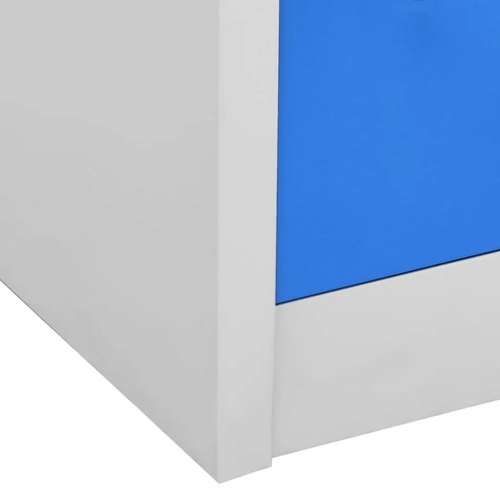 vidaXL Φοριαμός Ανοιχτό Γκρι / Μπλε 90 x 45 x 92,5 εκ. Ατσάλινος