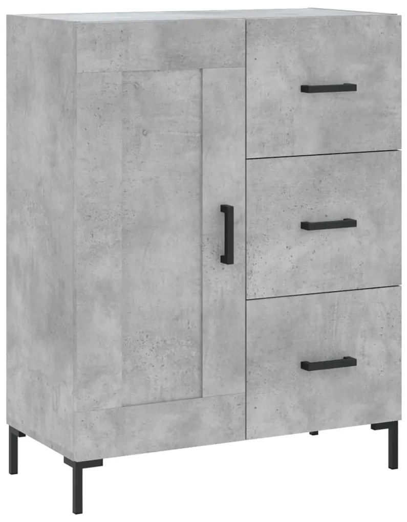 vidaXL Ντουλάπι Γκρι Σκυροδέματος 69,5x34x180 εκ. Επεξεργασμένο Ξύλο