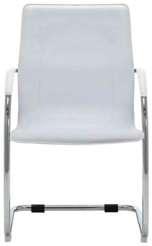 vidaXL Καρέκλα Γραφείου «Πρόβολος» Λευκή από Συνθετικό Δέρμα