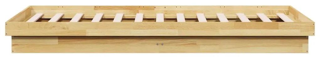 vidaXL Πλαίσιο κρεβατιού χωρίς στρώμα 90x200 cm Στερεό ξύλο δρυός