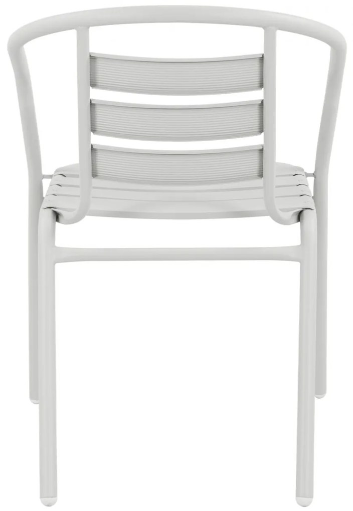 Καρέκλα - Πολυθρόνα LAURA C5037.02 Μεταλλική Λευκή με Φέτες Αλουμινίου 54x59x73Υ εκ. 54x59x73 εκ.