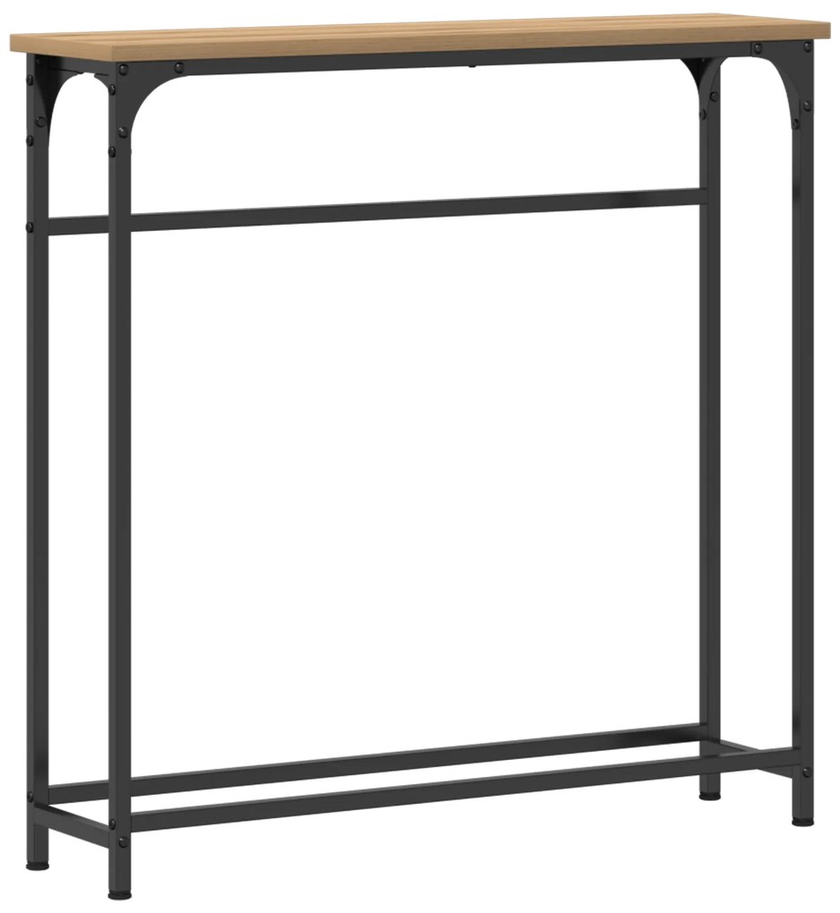 vidaXL Τραπέζι Σαλονιού Artisan Oak 75x19,5x75 εκ. Κατασκευασμένο από Ξύλο & Ατσάλι