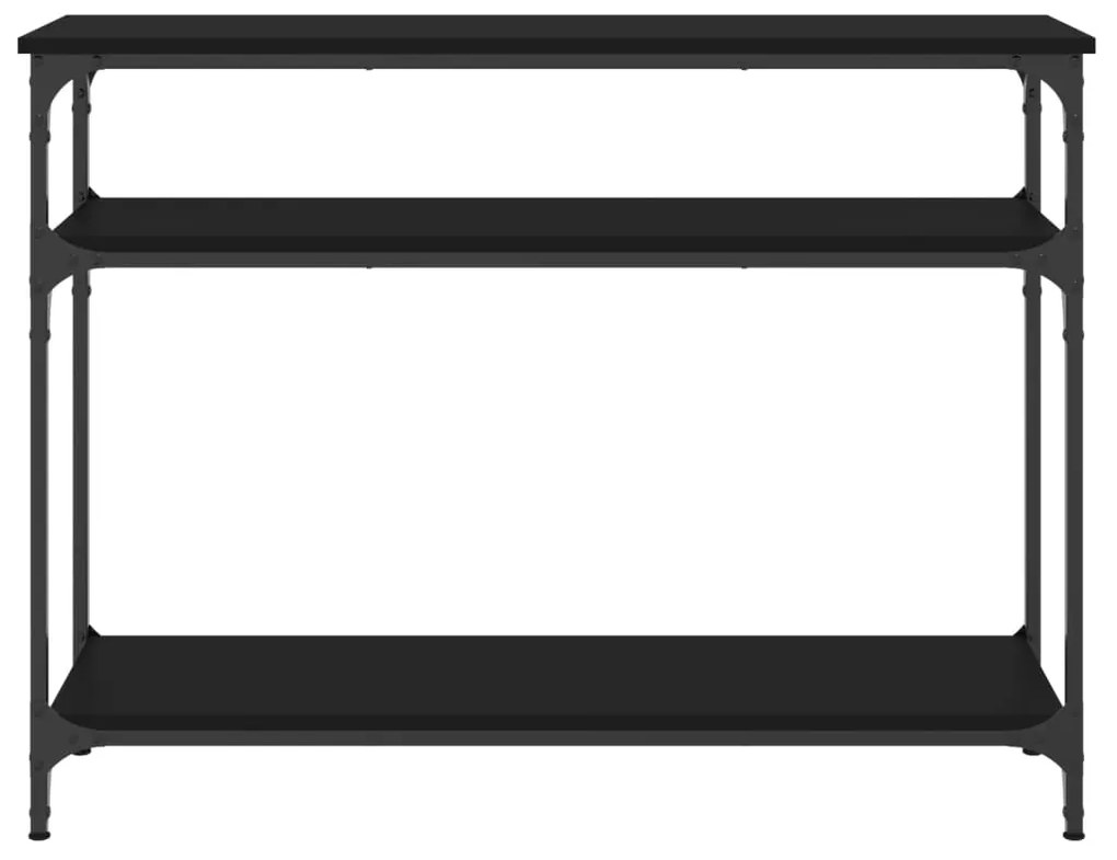 vidaXL Τραπέζι Κονσόλα Μαύρο 100x29x75 εκ. Επεξεργασμένο Ξύλο