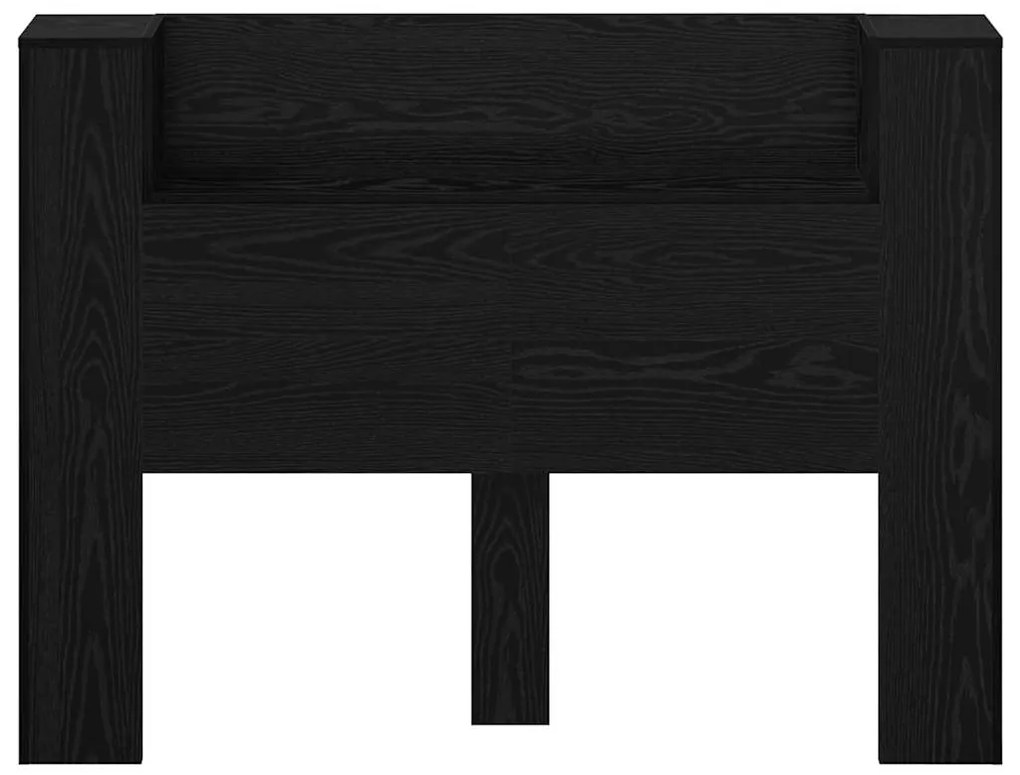 vidaXL Κεφαλάρι Μαύρη Οξυά 140 x 17 x 104,5 εκ Επεξεργασμένο ξύλο