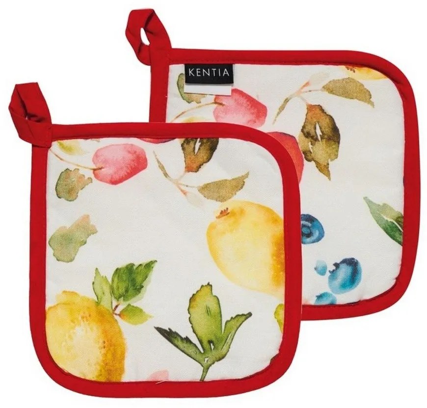 Πιάστρες Κουζίνας Crosta (Σετ 2τμχ) (20X20) Multi Kentia Cotton-Polyester
