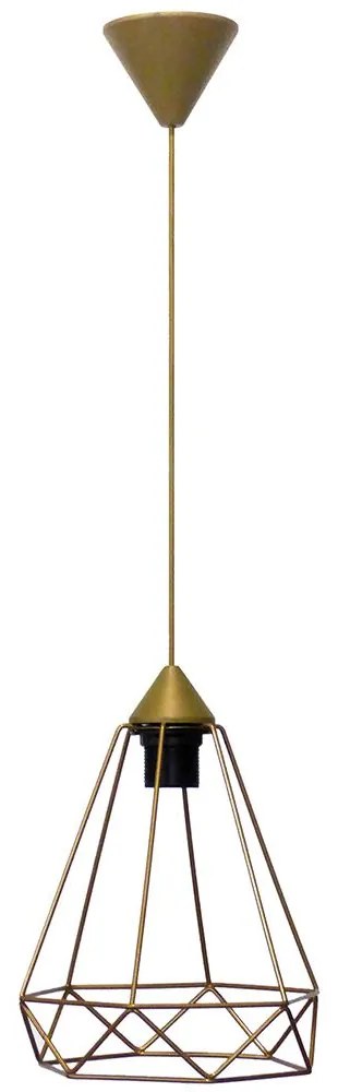 Φωτιστικό Οροφής DM-02 1/L 34-0364 1xE27 23x85cm Gold Heronia