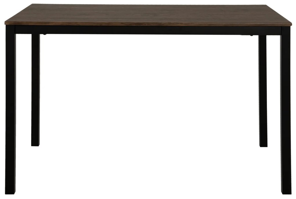 ΤΡΑΠΕΖΙ ΤΡΑΠΕΖΑΡΙΑΣ GOOSE HM9532 MDF ΚΑΡΥΔΙ-ΜΑΥΡΟ ΜΕΤΑΛΛΟ 120X80Χ75Yεκ.