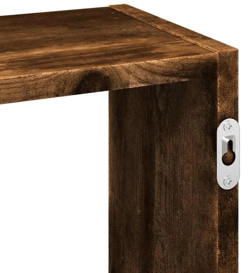 Ράφι τοίχου Καπνιστή βελανιδιά 159x18x66 cm Κατασκευασμένο ξύλο - Καφέ