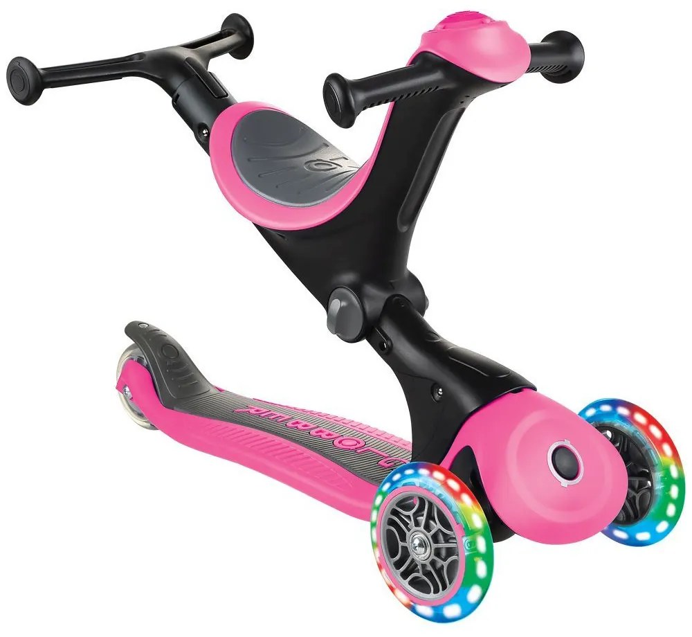 Globber Scooter Go Up Deluxe Lights Deep Pink