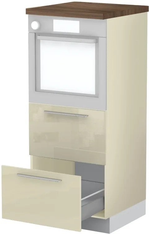 Επιδαπέδιο ντουλάπι φούρνου ψηλό Raval K14-60-2MB-Δρυς - Λευκό γυαλιστερό