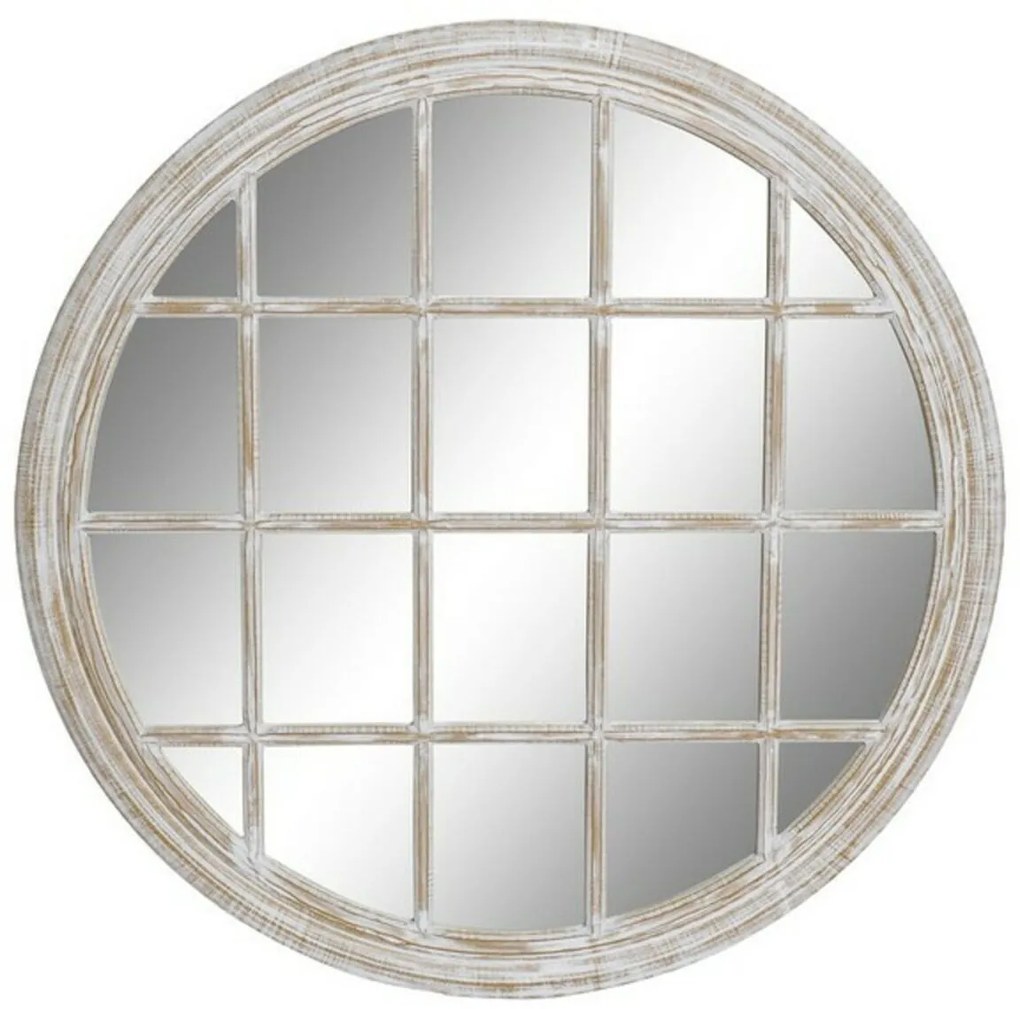Τοίχο καθρέφτη DKD Home Decor Λευκό Μαρινάτος 90 x 2 x 90 cm 90 x 2,5 x 90 cm (90 Τεμάχια)