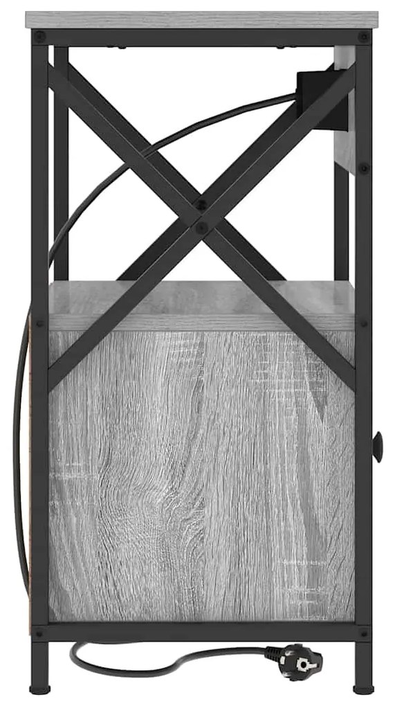 vidaXL Κομοδίνο Γκρι sonoma 40 x 31 x 60 εκ. Επεξεργασμένο ξύλο