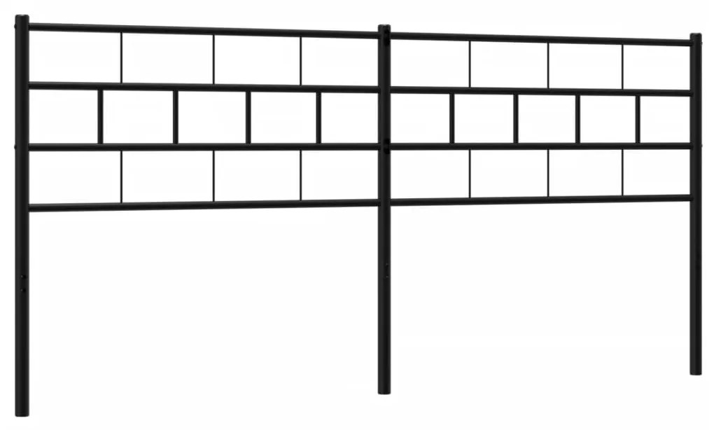 vidaXL Κεφαλάρι Μαύρο 160 εκ. Μεταλλικό