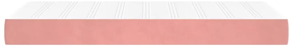 vidaXL Στρώμα με Pocket Springs Ροζ 90x190x20 εκ. Βελούδινο